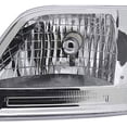 thumbnail image 6 of OE Replacement Headlights Head Lamps Chrome Housing Clear Lens With Corner Light Amber Made For And Compatible With 1997 - 2003 Ford F150 F-150 Expedtion 97 98 99 00 01 02 03, 6 of 7
