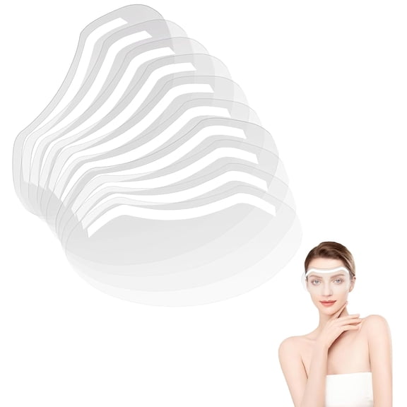 CUDIAO 50Pcs Shower Face Shields,Clear Disposable Plastic Eye Shield Visors Makeup Protector Face Shields for Shower,Haircut