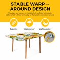 thumbnail image 4 of Yellow Sunflowers Table Cloths for 6 Foot Rectangle Tables, Daisy Bees Elegant Pastoral Floral Patio Waterproof Elastic Fitted Tablecloths, Washable Rectangular Table Cover for Camping, 4 of 8