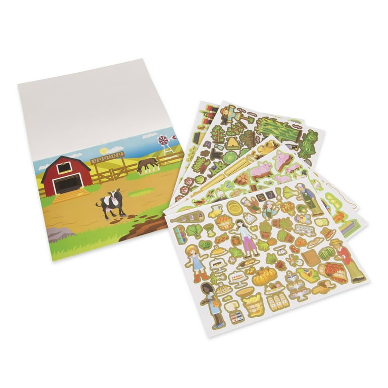 Melissa & Doug Reusable Sticker Pad: My Town - 200+ Stickers and 5 Scenes