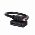 thumbnail image 2 of Divisor HDMI - Cable adaptador divisor HDMI HDMI macho a HDMI hembra doble (1 a 2 vías), 2 of 3