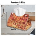 thumbnail image 7 of COEQINE Tissue Box Holder PU Leather Rectangle Tissue Case Dispenser Facial Tissue Box for Bathroom Bedroom Kitchen Office Outdoor Tent Car Autumn Home Decoraton, Maple Leaf Branch, 7 of 7