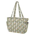 thumbnail image 2 of FORMRS Tote Bag for Women Quilted Large Capacity Travel Work Carry On Shoulder Handbag, Olive Green Flowers, 2 of 7