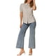 thumbnail image 2 of INSPIRAR CHIC Blusa de Mujer con Cuello Peter Pan, Manga Corta con Volantes, Confección de Botones, Color Naranja, 2 of 6