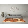 thumbnail image 3 of Ahgly Company Indoor Round Abstract Orange Modern Area Rugs, 6' Round, 3 of 4