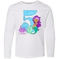 thumbnail image 3 of Inktastic Fifth Birthday Mermaid Long Sleeve Youth T-Shirt, 3 of 5