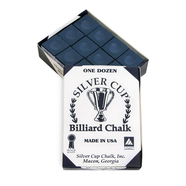 Silver Cup Billiard Pool Cue Chalk One dozen 12 pcs