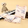 thumbnail image 1 of Sujetadores cálidos de invierno con forro polar y grueso para niños, ropa para el hogar, conjunto de chaqueta y pantalones de otoño para niños y niñas, 1 of 5