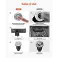 thumbnail image 6 of VEVOR Garbage Disposal Air Switch Kit, 2.5" Sink Top Air Switch for Food Waste Disposal, Brushed Silver Stainless Steel ON/OFF Air Button for Waste Disposer - Suitable for Stainless Steel Countertops, 6 of 9