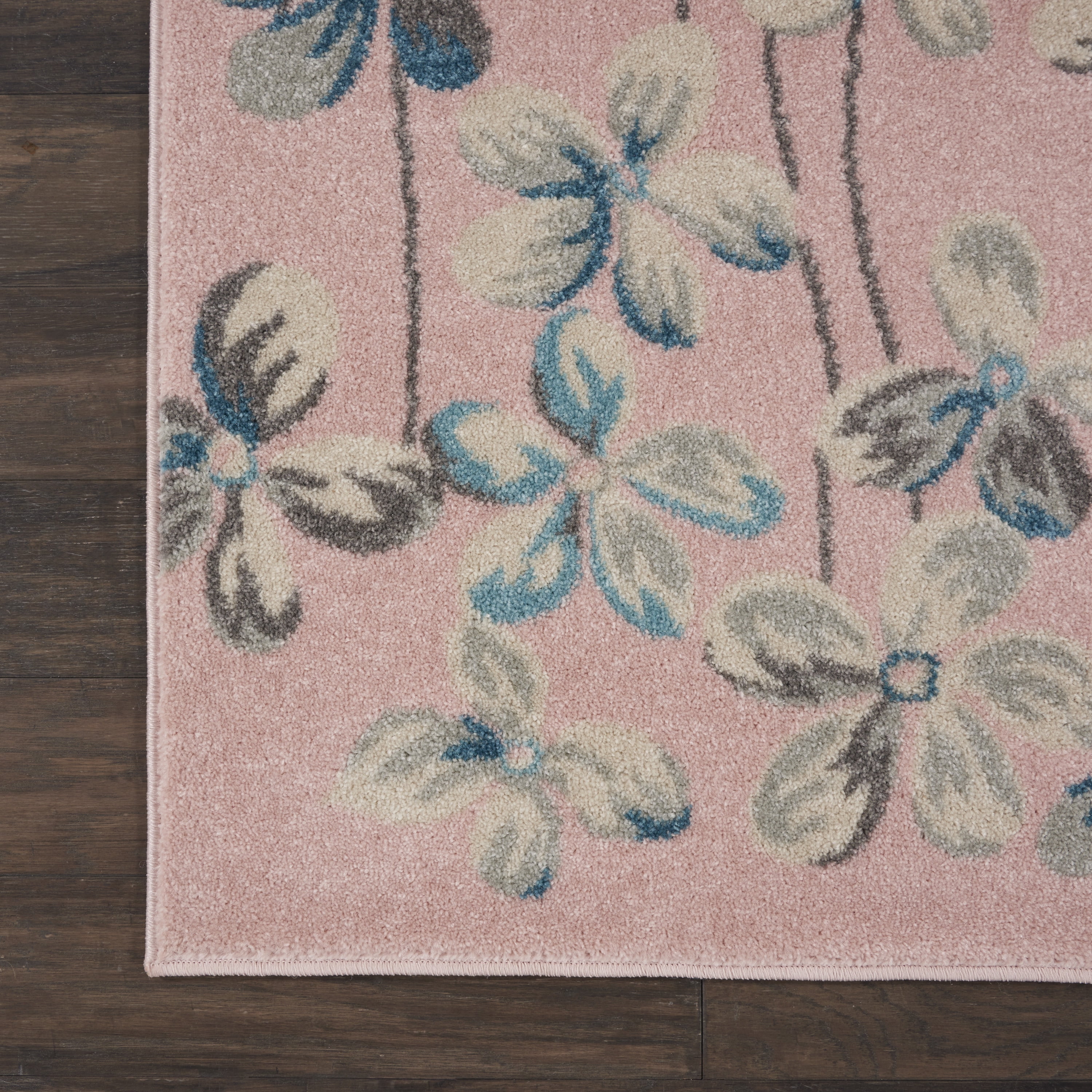 Desert Fields Contemporary Floral Pink 8' x 10' Area Rug, (8' x 10')