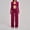 Red, variant on 3 Piece Women's Workout Set – Zip-Up Jacket, Sports Bra & High-Waist Flare Leggings – Yoga Outfit Activewear for Gym Running Training