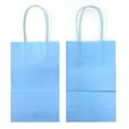 thumbnail image 5 of AZOWA Blue Gift Bags Mini Small Kraft Paper Bags with Handles (4.7 x 2.4 x 6 in, Blue, 12 Pcs), 5 of 8
