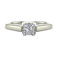 thumbnail image 4 of Diamond Engagement Rings for Women Princess Cut Solitaire Diamond Ring 14K White Gold 0.33 Carat (G,VS2), 4 of 5