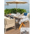 thumbnail image 4 of Outdoor Tablecloth with Umbrella Hole and Zipper, Rabbits Pine Cone Rectangle Table Cloth 54x80 Inch Waterproof Tablecloth, Sweet Home Texture Grey Plaid Farmhouse Picnic Table Cover for Patio, 4 of 7