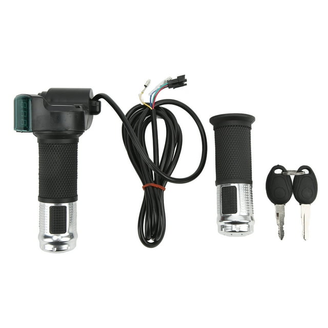 Electric Vehicle Accessories, Automatic Identification Universial Electric Scooters Throttle Grip And Lock Convenient Real Time Display For Electric Vehicle Silver Handle Sleeve