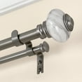 thumbnail image 3 of Lumino 1" and 5/8" Pewter Valentina Knob Adjustable Double Curtain Rod Set, 42"-120", 3 of 5