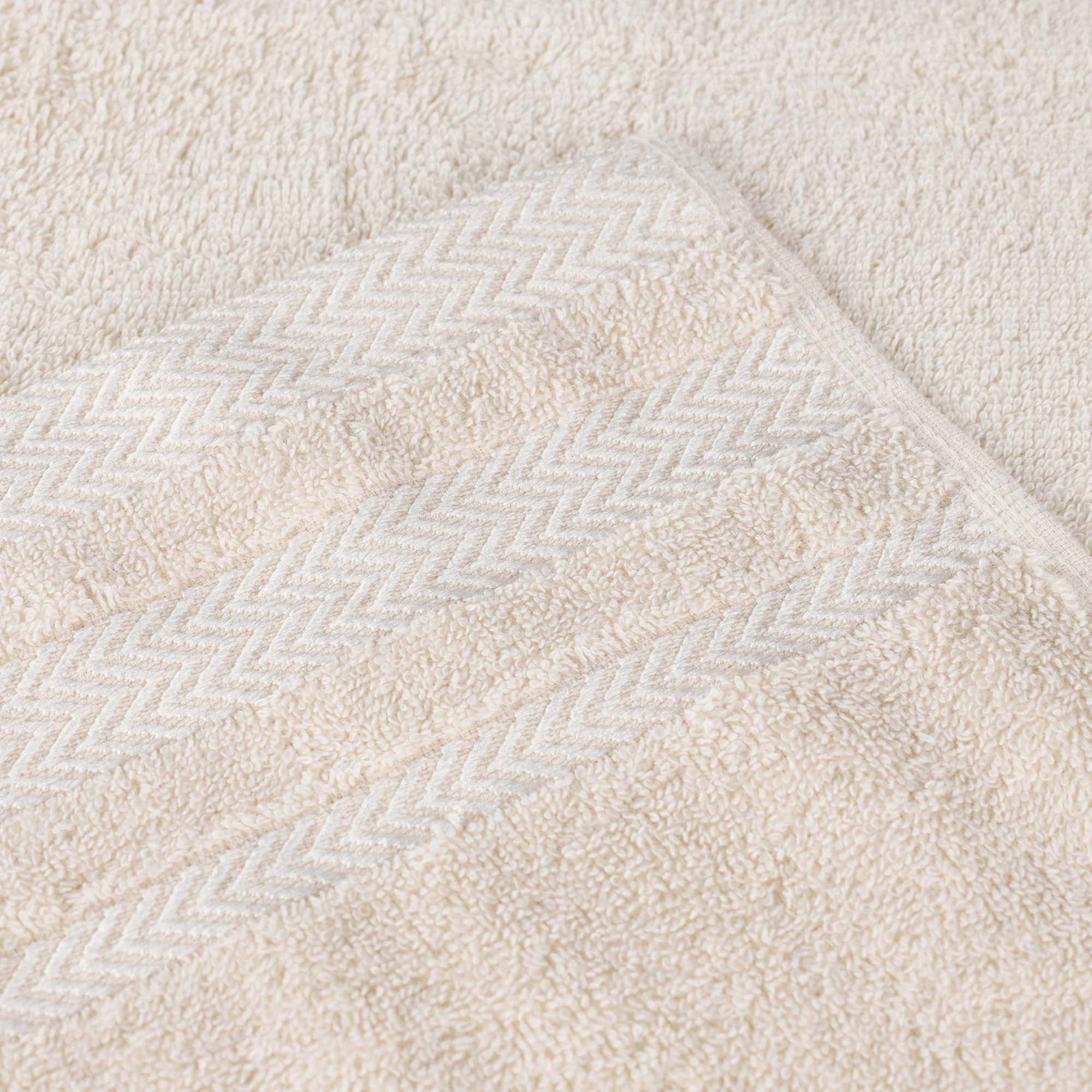 Superior Hays 9 Piece Cotton Plush Towel Set, Ultra Soft Absobent Towels, Ivory