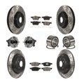 thumbnail image 1 of Transit Auto Front Rear Wheel Hub Bearings Assembly Coated Disc Brake Rotors and Semi-Metallic Pads Kit (10Pc) for Car Ford Escape Lincoln MKC - Left Right Side (Driver Passenger) KBB-107490, 1 of 10
