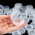 thumbnail image 4 of 36 Pack Clear Small Plastic Container Box Beads Organizer Boxes with Hinged Lid Square Transparent Storage Case for Small Items, Jewelry, Craft, DIY, Nail(1.37 x 1.37 x 0.7 Inches), 4 of 6