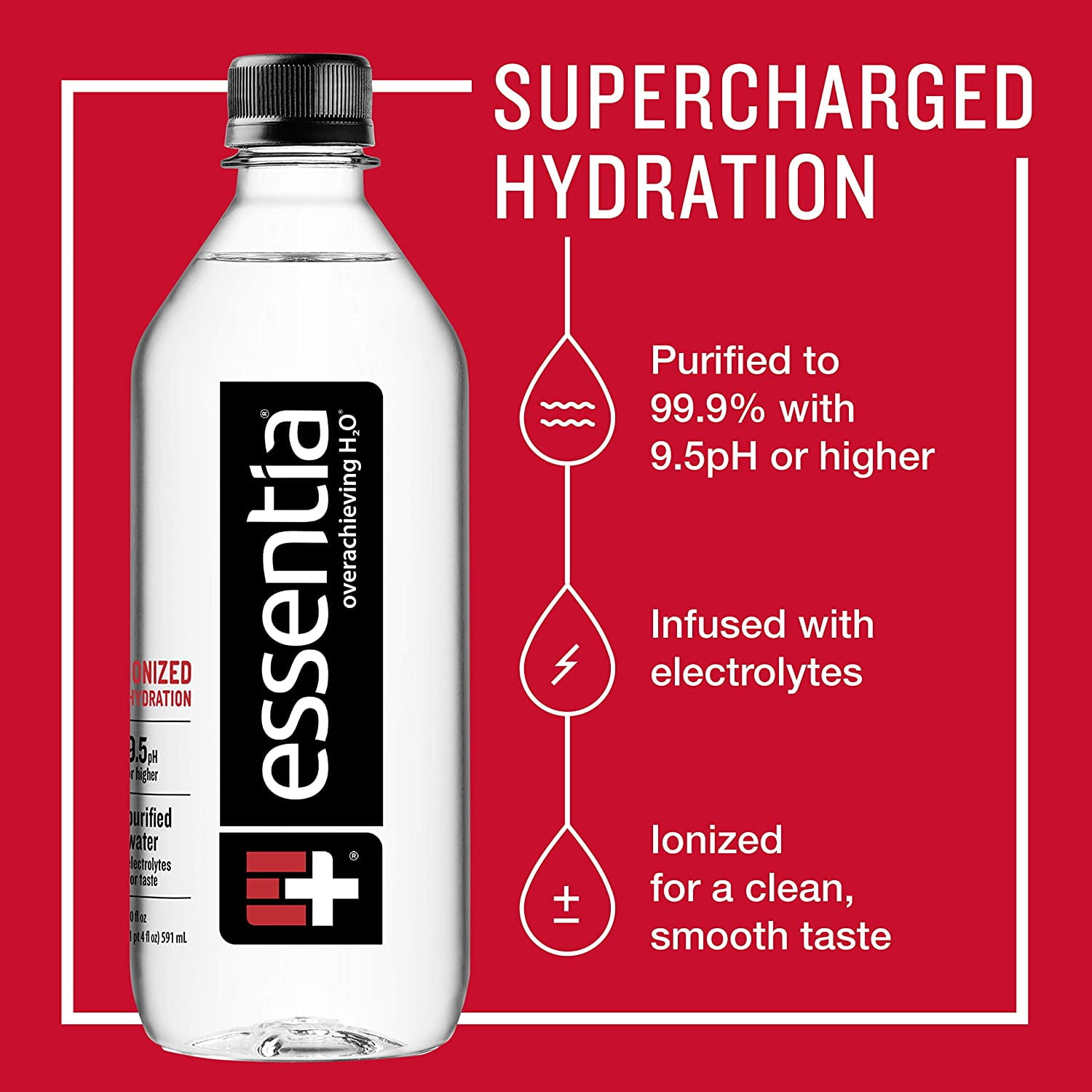 Buy Essentia Bottled Water, Ionized Alkaline Water; 99.9 Pure, Infused