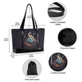 thumbnail image 2 of FORMRS Canvas Laptop Tote Bag for Women with 15.6" Computer Compartments Shoulder Handbag, Black Astronaut Record, 2 of 7