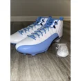 thumbnail image 1 of Ni - ke Ni - ke Jordan 12 Mid Alpha 3 UNC Tar Heel PE Football Cleats White Blue Men Sz 16, 1 of 5