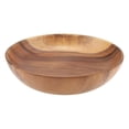 thumbnail image 1 of Cuenco De De Acacia Maciza, Utensilios De Cocina Hechos A Mano Para Ensalada, Sopa, Arroz, Vajilla Redonda Marrón Elegante [Cocina] [ecológica] [duradera] [ligera], 1 of 7