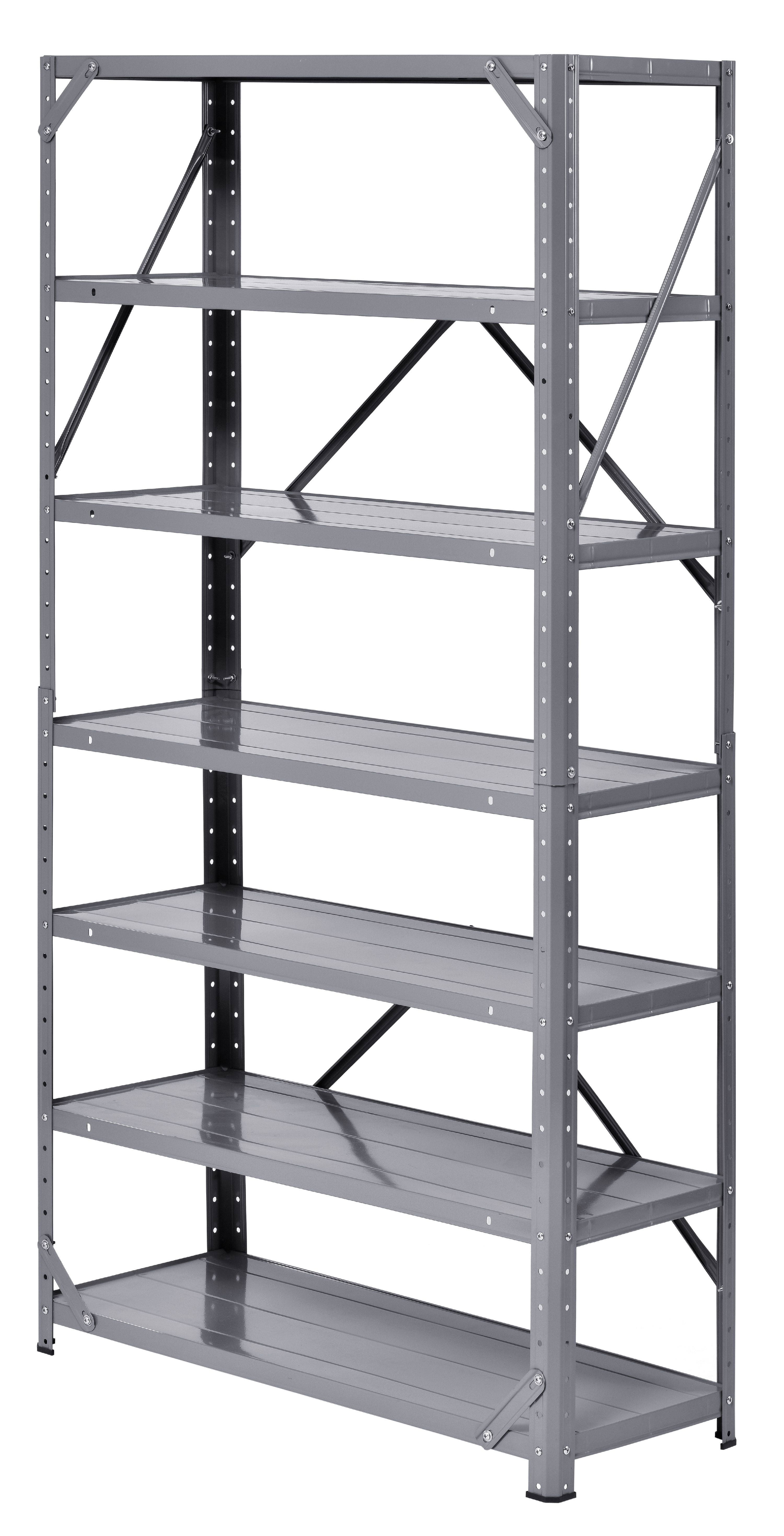 Steel 7Shelf Shelving Unit, 750 lb. Capacity, 30" Width x 60" Height x