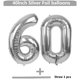 thumbnail image 3 of Globo de aluminio LVMOQIQIU 60º plateado, número 60, 102 cm, 2 unidades, 3 of 7