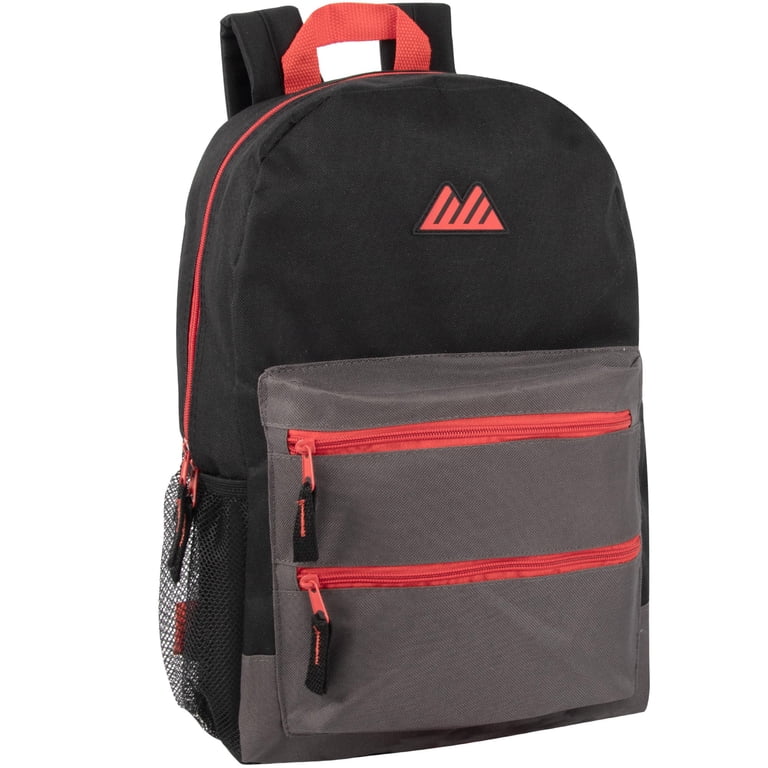 Summit Ridge 17" Two-Tone Travel Backpack, Black & Red photo 1