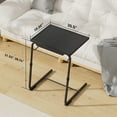 thumbnail image 2 of CHITOOMA Plateau Télé avec Porte-Gobelets, Plateau de Dîner Portable en Forme de C, Hauteur Réglable 6 & Angle d'Inclinaison 3 pour Salon, Chambre, Noir, 2 of 8
