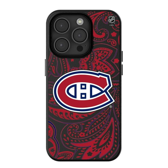 Keyscaper Black Montreal Canadiens Paisley iPhone Magnetic Bump Case