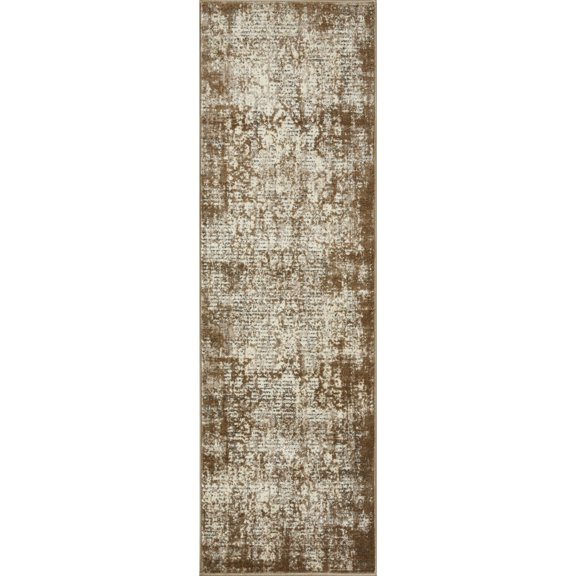 Loomaknoti Aysal Athna 2' x 7' Beige Oriental Indoor Polypropylene Runner Rug