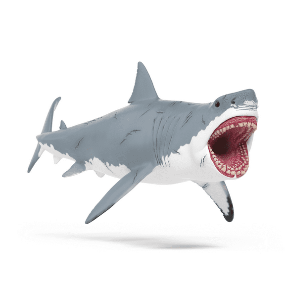 Schleich Dinosaurs - 11" Megalodon Shark Figurine - Durable Prehistoric Dinosaur Toys - Realistic Shark Toys for Boys and Girls - Fun Bathtub Animal Figures for Toddlers and Kids Ages 5  | 15055