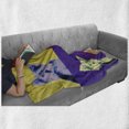 thumbnail image 6 of Retro Soft Flannel Fleece Throw Blanket, Pop Art Style Composition with Colorful Dog Portrait Vintage Style Nineties Design, Cozy Plush for Indoor and Outdoor Use, 50" x 70", Multicolor, by Ambesonne, 6 of 6