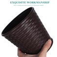 thumbnail image 4 of UPGRATOR 4-Piece Set Rattan Woven Simulation Flower Pots for Indoor Garden Use, Coffee Color, 13.5 x 13.5 x 13 in, 4 of 8