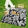 thumbnail image 6 of Bohemian Pattern Outdoor Picnic Blanket, Foldable Waterproof Beach Mat, Portable Beach Blanket for Beach Camping, Hiking, Family Concerts, 6 of 7