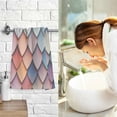 thumbnail image 7 of Yayeee 100% Cotton Hand Towels for Bathroom 16" x 28" Soft Absorbent Kitchen Towel, Blue Art Pattern, 7 of 7