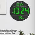 thumbnail image 4 of Reloj Montada en La Pared Digital 8 Pulgadas para Oficina Casa () Verde, 4 of 9