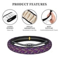 thumbnail image 3 of Kdxio Carnival Masks and Beads Print Elastic Stretch Steering Wheel Cover,Auto Steering Wheel Cover,15 Inch Anti-Slip,Warm in Winter and Cool in Summer,Fit Suvs,Vans Cars,Trucks, 3 of 7