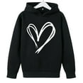 thumbnail image 4 of Sudadera con capucha y estampado de corazón de San Valentín, sudadera de manga larga para niños y niñas, chaqueta para niñas de talla mediana y grande., 4 of 7