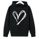 thumbnail image 4 of Sudadera con capucha y estampado de corazón de San Valentín, sudadera de manga larga para niños y niñas, chaqueta para niñas de talla mediana y grande., 4 of 7