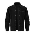 thumbnail image 2 of Kalauyu Men's Corduroy Shacket with Pockets Button Down Work Jackets Casual Long Sleeve Jacket, 2 of 4
