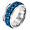 Blue, variant on Men’s Spinner Chain Ring, Stainless Steel Rotating Band Ring, US Sizes 7–12, Birthday Gift for Him