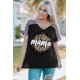 thumbnail image 3 of ABPHQTO Top negro de mujer con manga de leopardo y gráfico Mama, 3 of 5