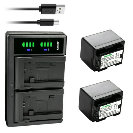 Kastar 2-Pack Battery and LTD2 USB Charger Replacement for Canon VIXIA HF R72 HFR72 VIXIA HF R80 HFR80 VIXIA HF R82 HFR82 VIXIA HF R300 HFR300 VIXIA HF R400 HFR400 VIXIA HF R500 HFR500