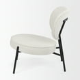 thumbnail image 2 of Mercana Amelia Cream Boucle W/Black Metal Upholstered Accent Chair, 2 of 11