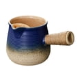 thumbnail image 2 of Tetera de cerámica Infusor de té, tetera portátil multiusos con mango lateral para casa de té, Camping, restaurante, pícnic al aire libre , azul perfecl Tetera, 2 of 8