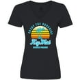 thumbnail image 3 of Inktastic Enjoy the Sunshine Key West Summer Paradise Women's V-Neck T-Shirt, 3 of 5