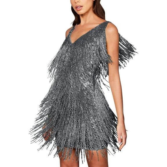 Sequin Cocktail Dresses Flapper Dresses 1920s Gatsby with All-Over Fringe Mini Dresses Prom Party Dress
